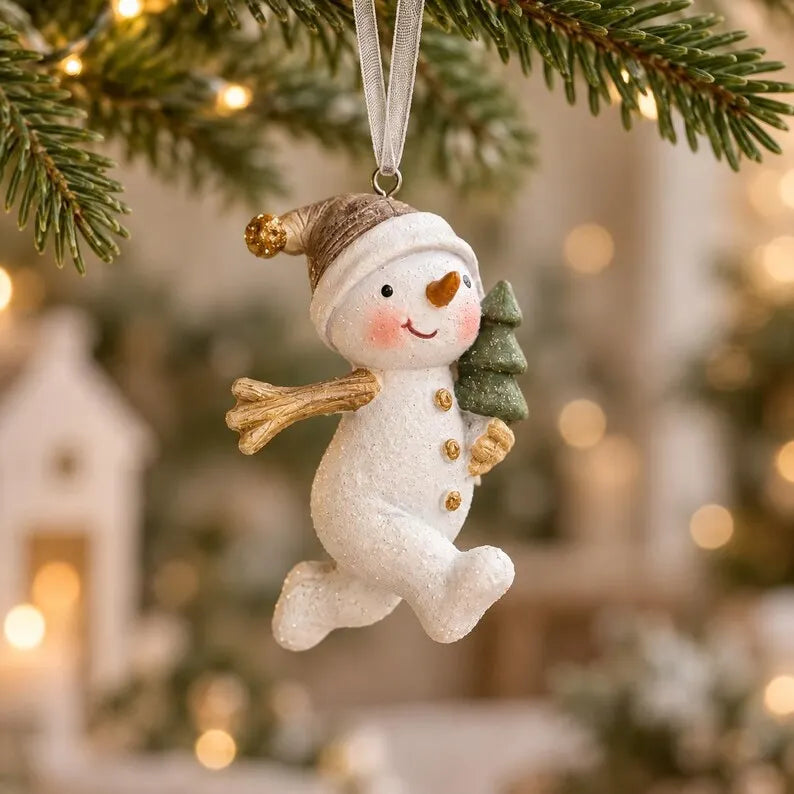 🎁 LIMITED TIME 50% OFF – ☃️ 5 Cute Snowman Christmas Ornaments