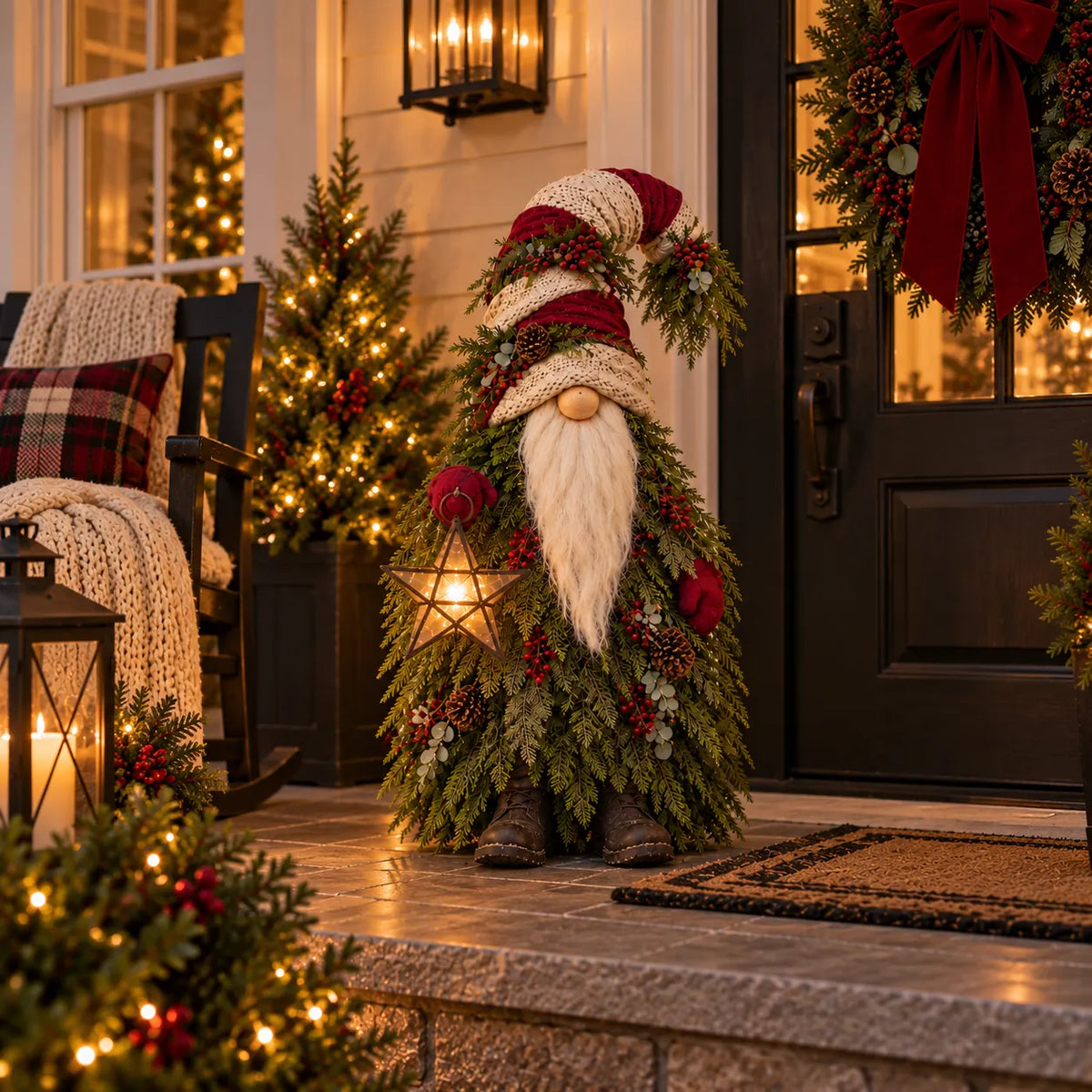 Evergreen Star Gnome Lighted Christmas Woodland Decor