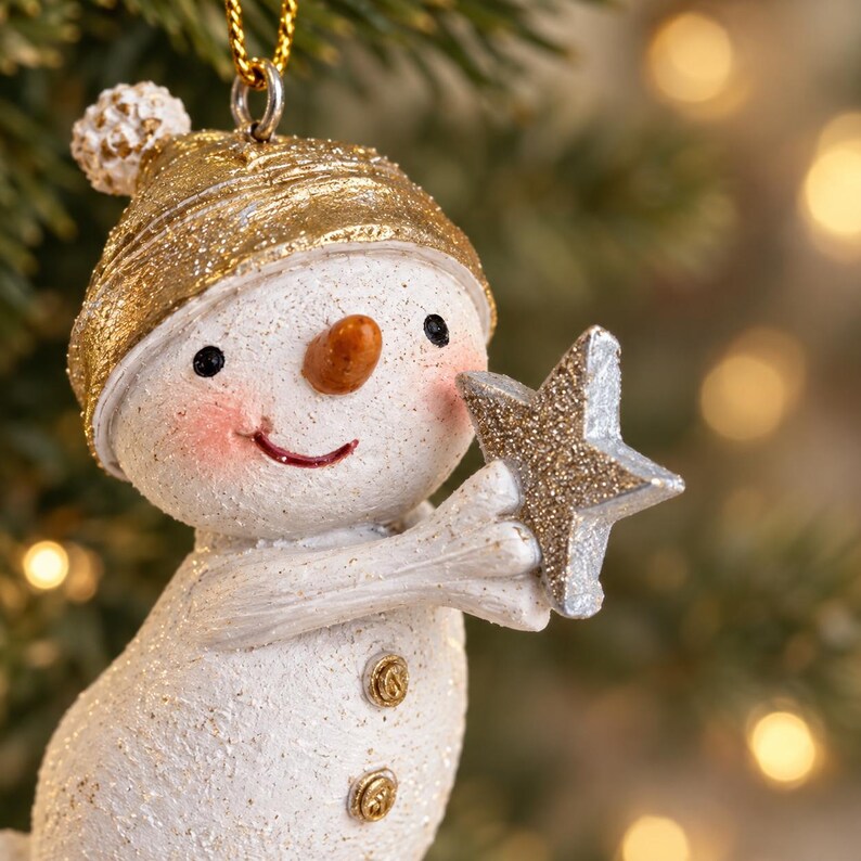 🎁 LIMITED TIME 50% OFF – ☃️ 5 Cute Snowman Christmas Ornaments