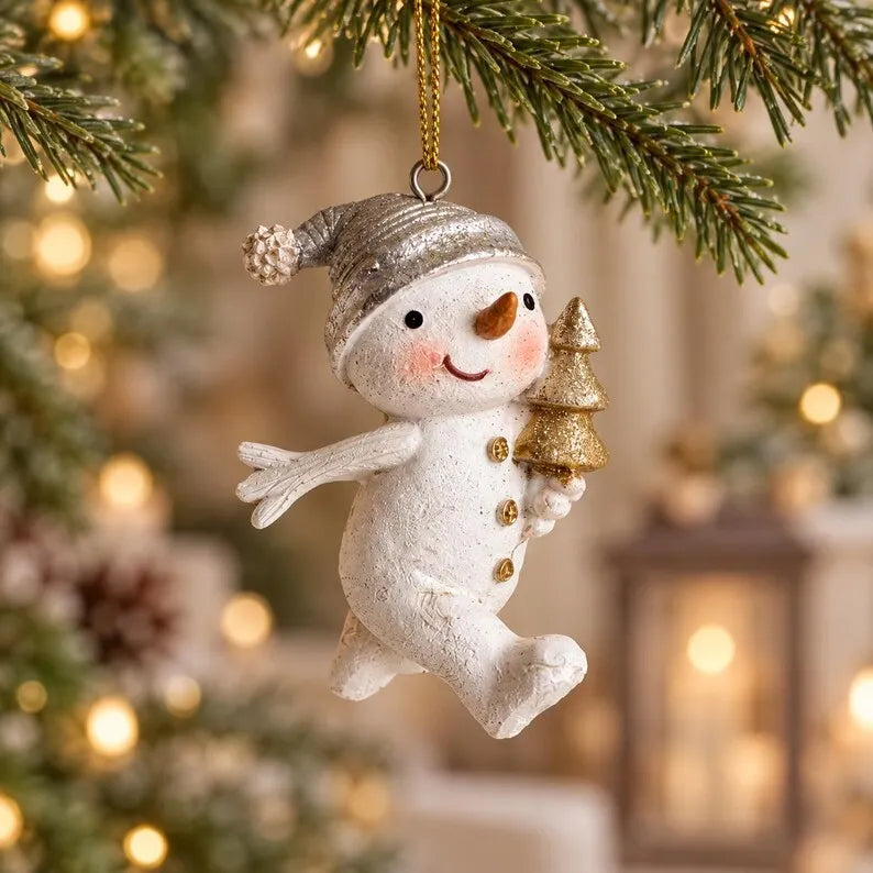 🎁 LIMITED TIME 50% OFF – ☃️ 5 Cute Snowman Christmas Ornaments