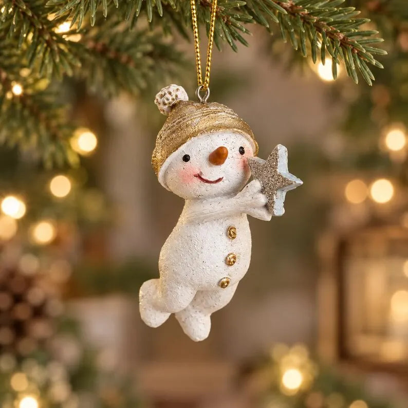 🎁 LIMITED TIME 50% OFF – ☃️ 5 Cute Snowman Christmas Ornaments