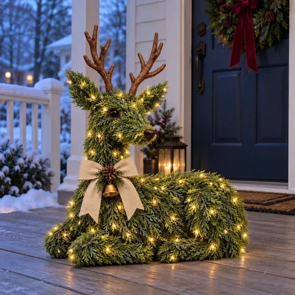 Evergreen Reindeer Christmas Decoration
