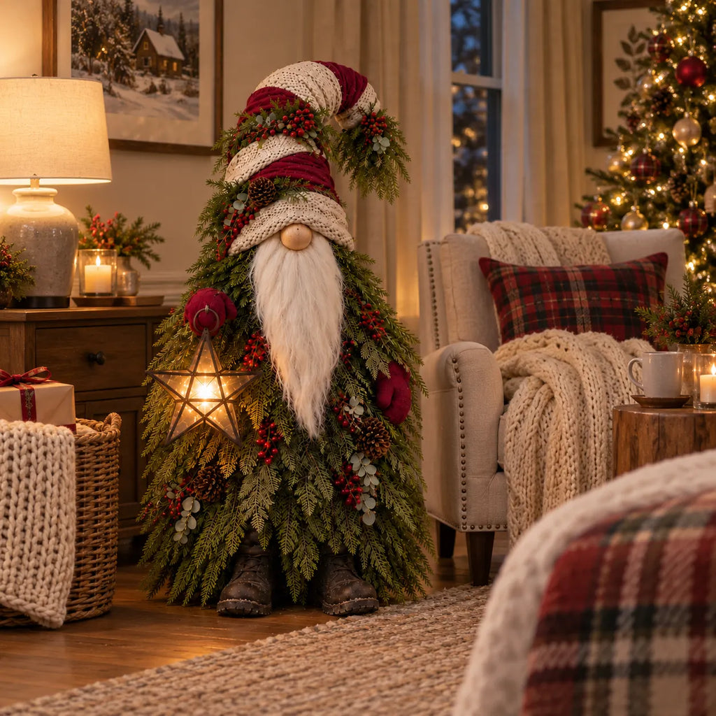 Evergreen Star Gnome Lighted Christmas Woodland Decor