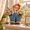💕Little Miss Pockets – Cute Vintage Girl Organizer with Denim Storage Pockets