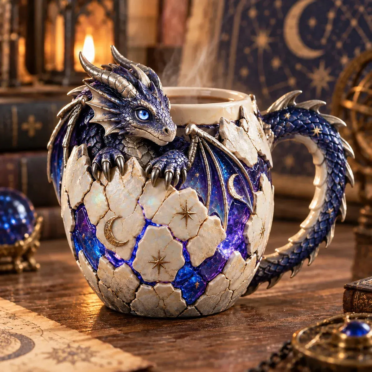 ⏳ Last Day 49% OFF – 🐉 Dragonbound Realms Sculpted Dragon Mug Collection | 6 Fantasy Realm Designs with Raised 3D Dragon Details ☕