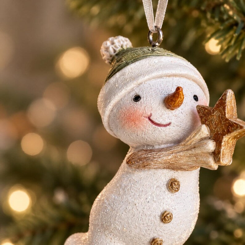 🎁 LIMITED TIME 50% OFF – ☃️ 5 Cute Snowman Christmas Ornaments